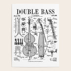 Double Bass Player Bassist Musical Instrument Vintage Patent Poster Gallery Image 4