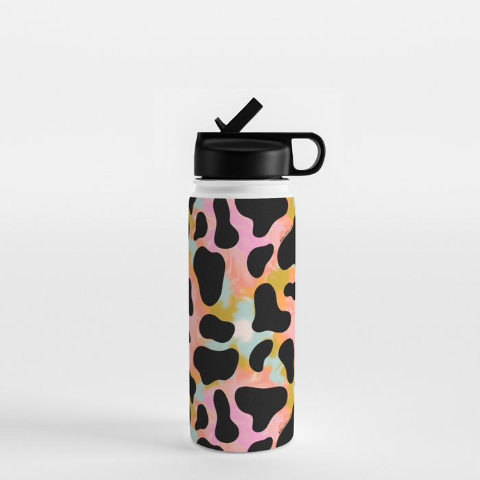 Rainbow Cow Print Water Bottle Gallery Image 1