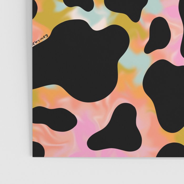 Rainbow Cow Print Poster Gallery Image 3