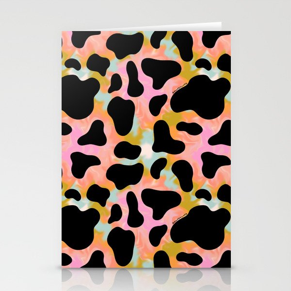 Rainbow Cow Print Stationery Card Gallery Image 1