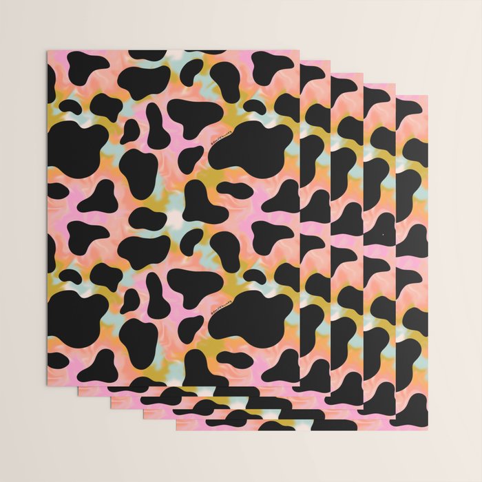 Rainbow Cow Print Wrapping Paper Gallery Image 3