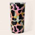 Rainbow Cow Print Travel Mug Gallery Image 1