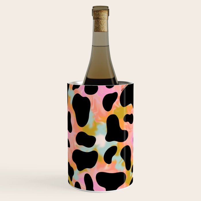 Rainbow Cow Print Wine Chiller Gallery Image 1