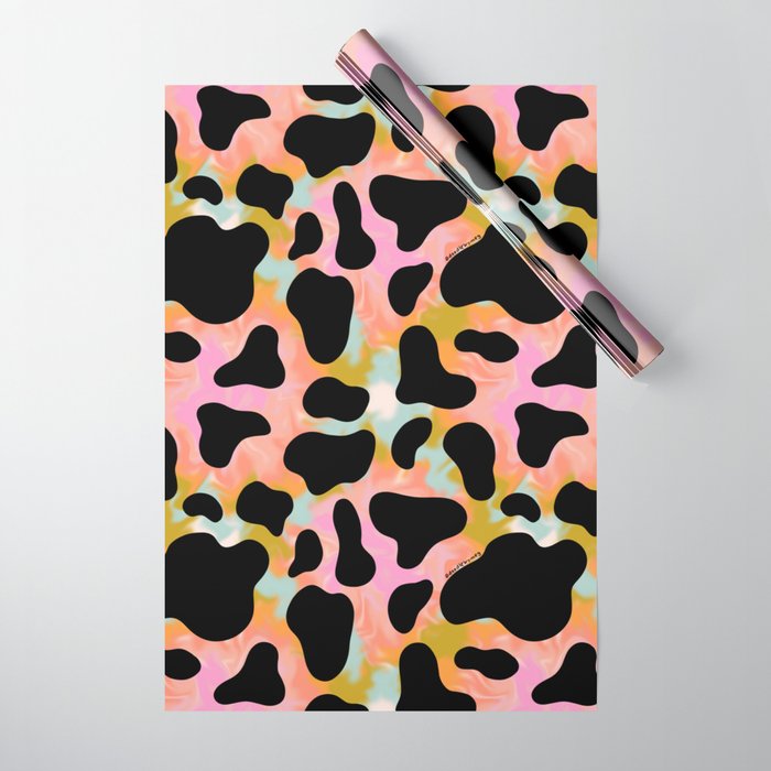 Rainbow Cow Print Wrapping Paper Gallery Image 1