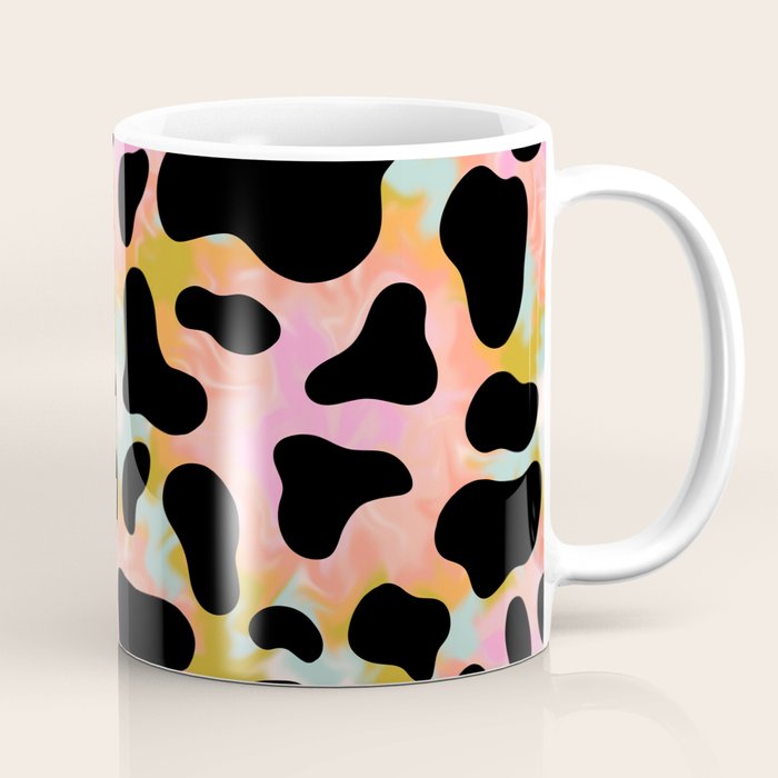 Rainbow Cow Print Coffee Mug Gallery Image 1