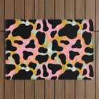 Rainbow Cow Print Outdoor Rug Gallery Image 1
