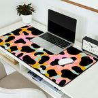 Rainbow Cow Print Desk Mat Gallery Image 2