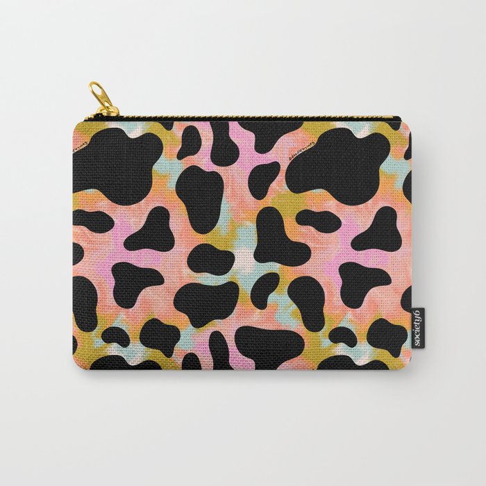 Rainbow Cow Print Carry All Pouch Gallery Image 1