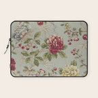 William Morris Tangley Duck Egg Blue Floral Laptop Sleeve Gallery Image 1