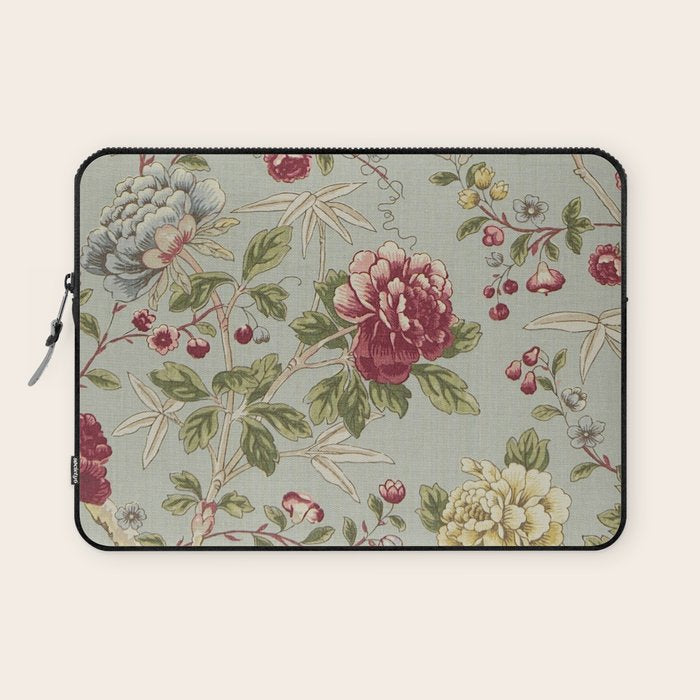 William Morris Tangley Duck Egg Blue Floral Laptop Sleeve Gallery Image 1