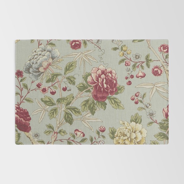 William Morris Tangley Duck Egg Blue Floral Rug Gallery Image 2