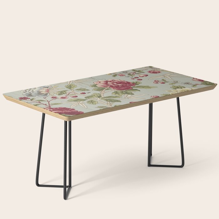 William Morris Tangley Duck Egg Blue Floral Coffee Table Gallery Image 1