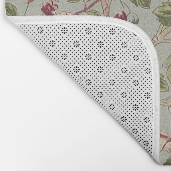 William Morris Tangley Duck Egg Blue Floral Bath Mat Gallery Image 2