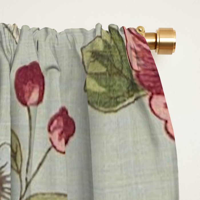 William Morris Tangley Duck Egg Blue Floral Window Curtain Gallery Image 2