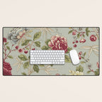 William Morris Tangley Duck Egg Blue Floral Desk Mat Gallery Image 1