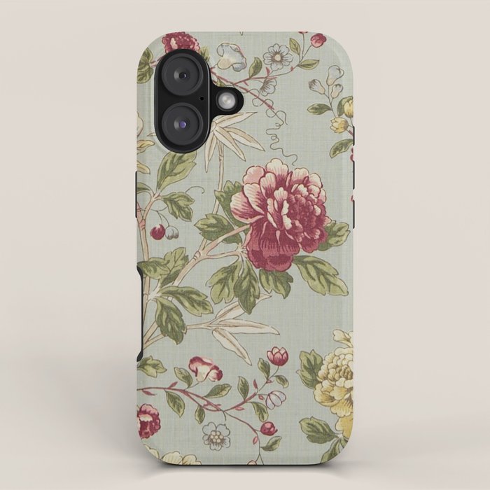William Morris Tangley Duck Egg Blue Floral iPhone Case Gallery Image 1