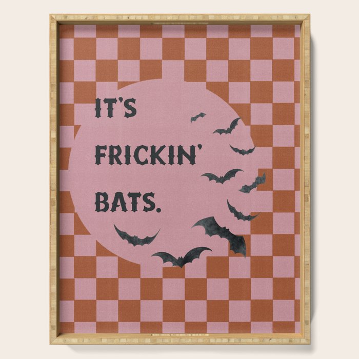 Bats Halloween Print Serving Tray Gallery Image 1
