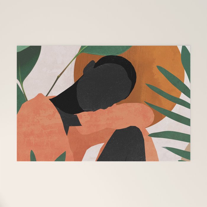 Tropical Girl 10 Welcome Mat Gallery Image 1