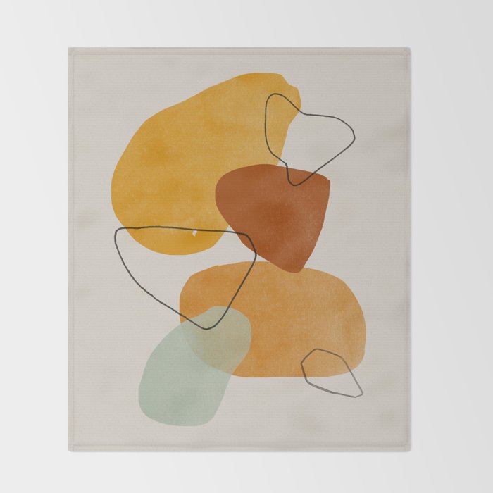 Abstract Shapes Throw Blanket Gallery Image 2