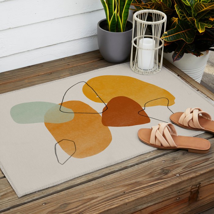 Abstract Shapes Outdoor Rug Gallery Image 2