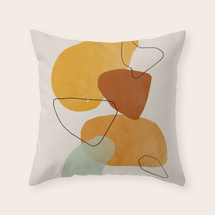 Abstract Shapes Throw Pillow Gallery Image 6