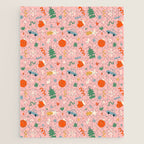 Retro christmas decoration art pattern Jigsaw Puzzle Gallery Image 1