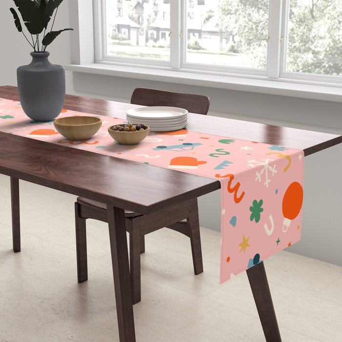Retro christmas decoration art pattern Table Runner Gallery Image 2