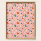 Retro christmas decoration art pattern Serving Tray Gallery Image 1
