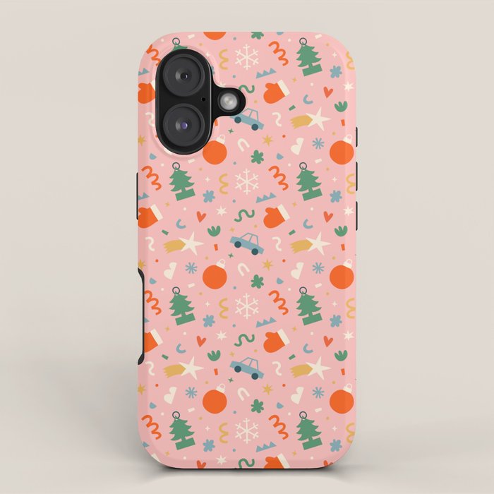 Retro christmas decoration art pattern iPhone Case Gallery Image 1