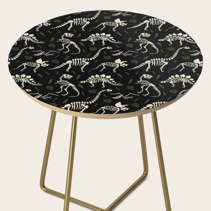 Dinosaur Fossils on Black Side Table Gallery Image 2