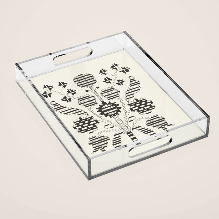 graphic floral ornament tree-flower Acrylic Tray Gallery Image 1
