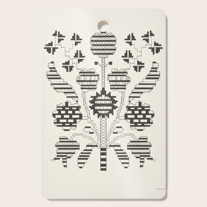 graphic floral ornament tree-flower Cutting Board Gallery Image 1