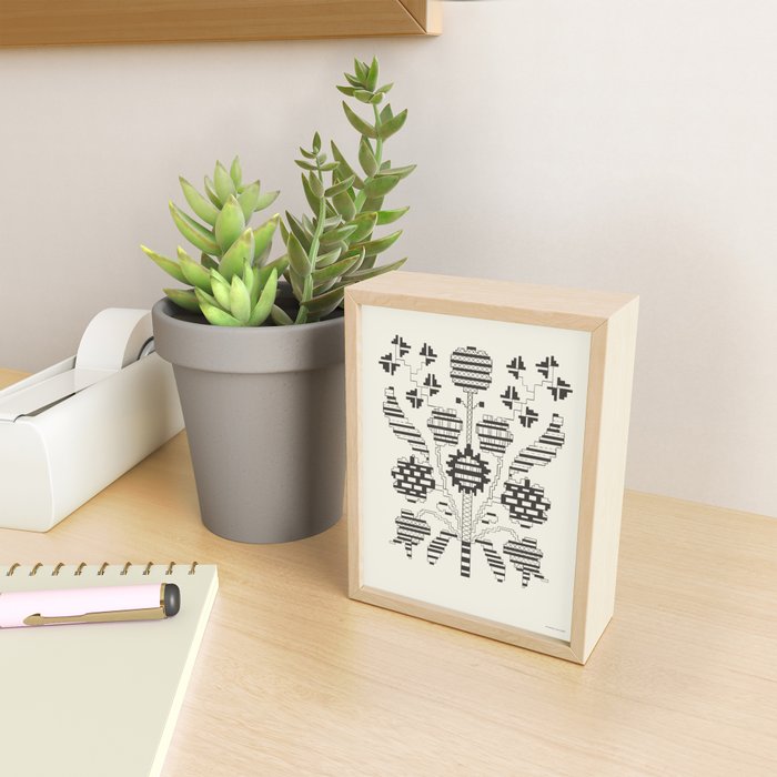 graphic floral ornament tree-flower Mini Art Print Gallery Image 2