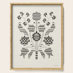 graphic floral ornament tree-flower Serving Tray Gallery Image 1