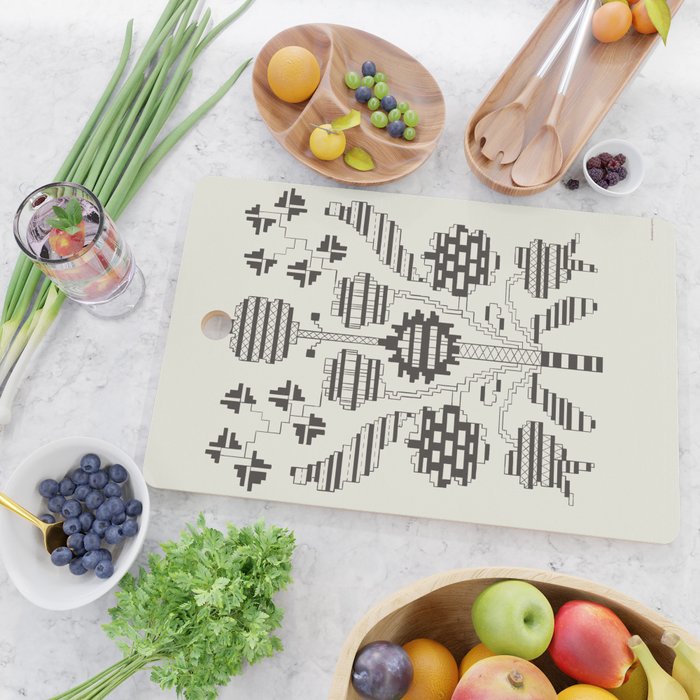 graphic floral ornament tree-flower Cutting Board Gallery Image 2