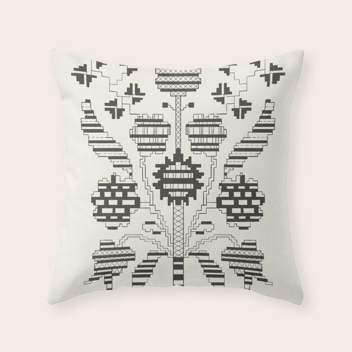 graphic floral ornament tree-flower Throw Pillow Gallery Image 6