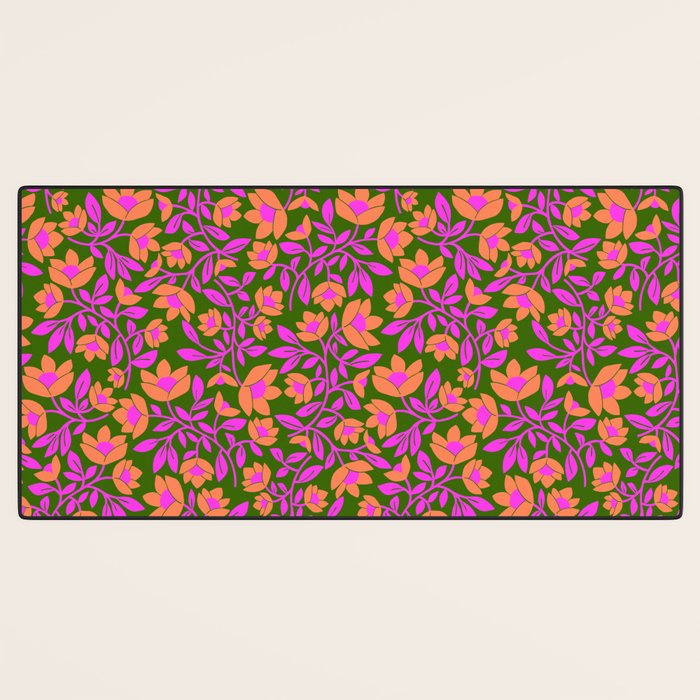 Tropical Blooms Pattern - Green Desk Mat Gallery Image 3