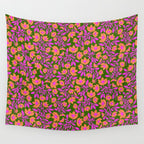 Tropical Blooms Pattern - Green Wall Tapestry Gallery Image 4