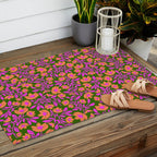 Tropical Blooms Pattern - Green Outdoor Rug Gallery Image 2