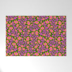 Tropical Blooms Pattern - Green Welcome Mat Gallery Image 1