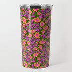 Tropical Blooms Pattern - Green Travel Mug Gallery Image 1