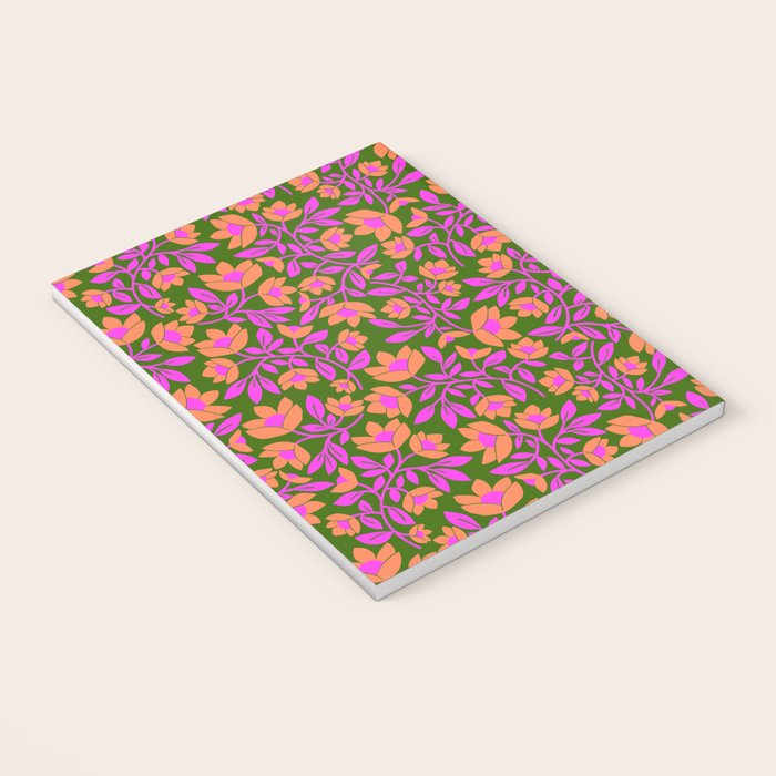 Tropical Blooms Pattern - Green Notebook Gallery Image 3