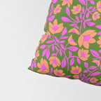Tropical Blooms Pattern - Green Pillow Sham Gallery Image 4