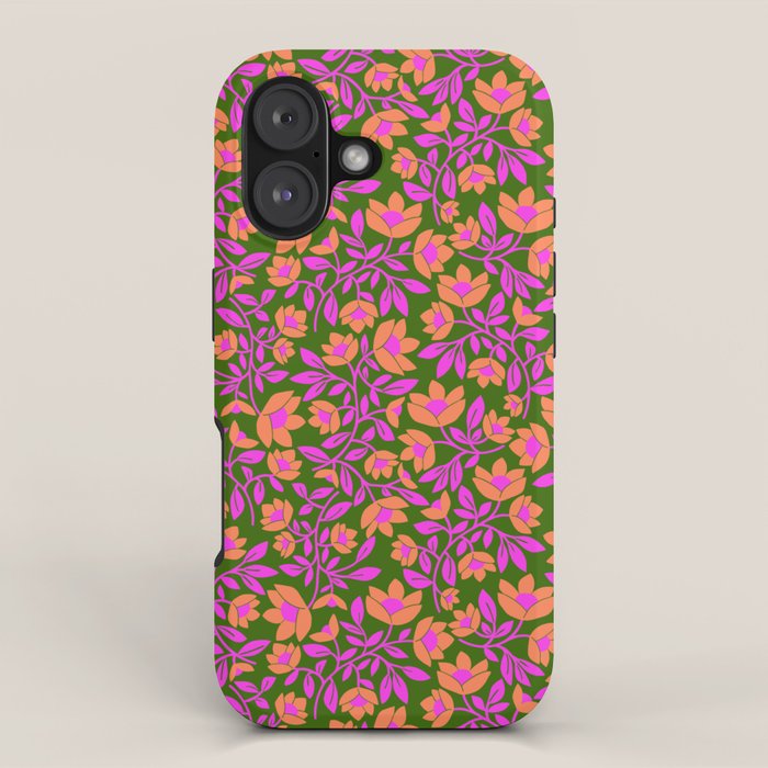 Tropical Blooms Pattern - Green iPhone Case Gallery Image 1