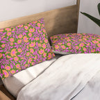 Tropical Blooms Pattern - Green Pillow Sham Gallery Image 2