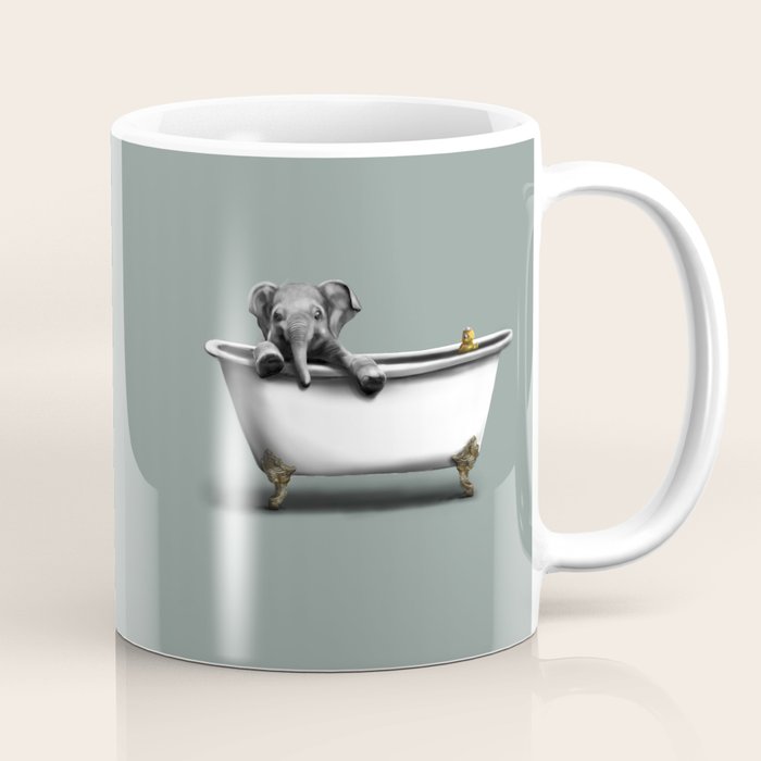 Elephant in Bath Coffee Mug Gallery Image 1