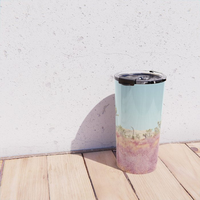 Surreal Pink Desert - Joshua Tree Landscape Photography Travel Mug Gallery Image 4