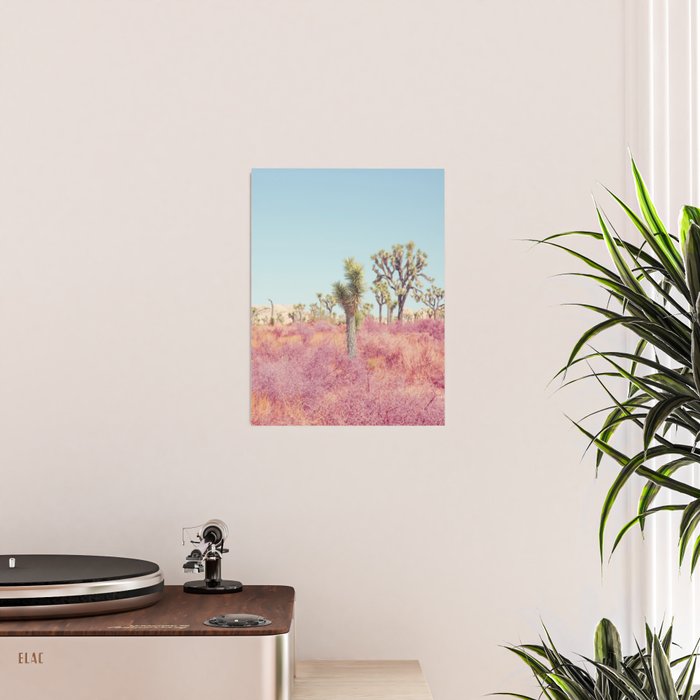 Surreal Pink Desert - Joshua Tree Landscape Photography Poster Gallery Image 2