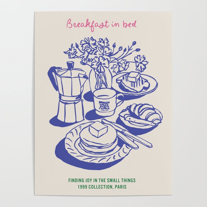Breakfast in Bed Kitchen Print Poster Gallery Image 4
