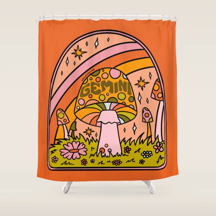Gemini Mushroom Shower Curtain Gallery Image 1